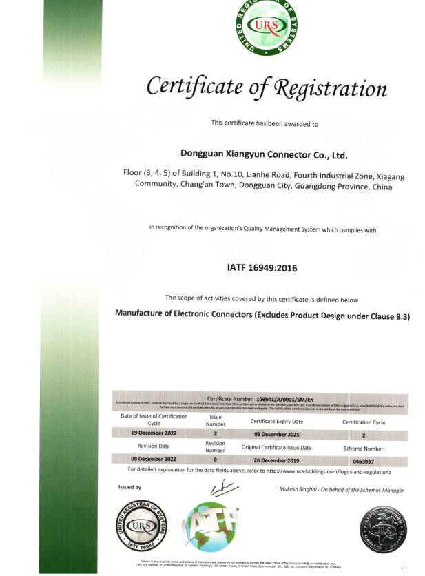 Certifcate of Registration